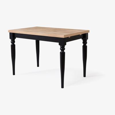 Vivense Coleman 4 - 8 Seat Extendable Dining Table, Light Wood & Black