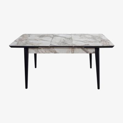 Vivense Arverdi 4 - 6 Seat Extendable Dining Table, Grey Marble