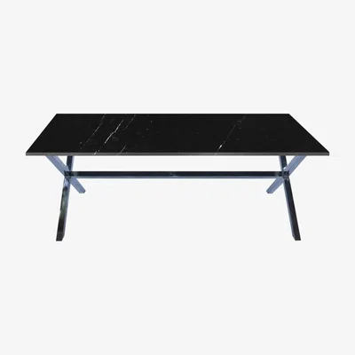Vivense Egina 6-8 Seat Marble Fixed Dining Table