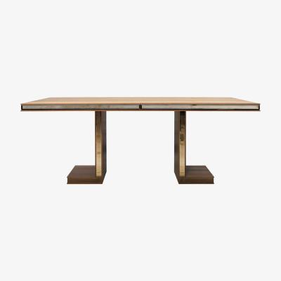 Vivense Vanessa 6-8 Seat Fixed Dining Table, Dark Wood