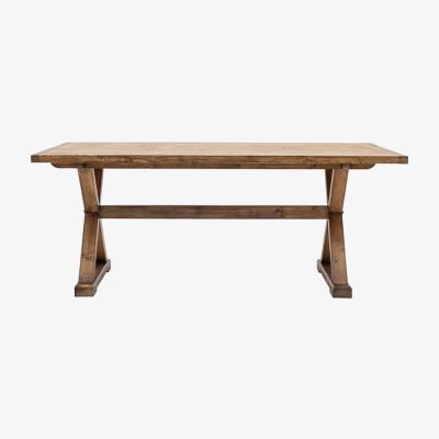 Vivense Matis 6-8 Seat Fixed Dining Table, Dark Wood