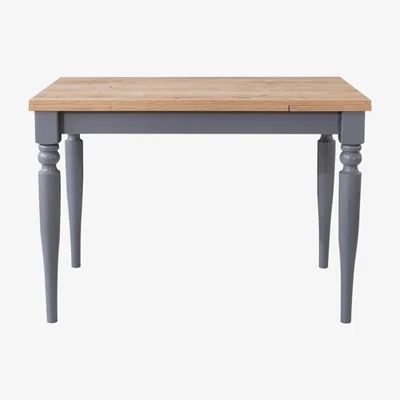 Vivense Sophia 4 - 6 Seat Extendable Dining Table, Light Wood & Grey