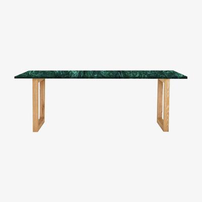 Vivense Lycia 4-6 Seat Marble Dining Table, Green