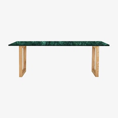 Vivense Lycia 4-6 Seat Marble Dining Table, Green