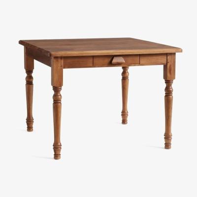 Vivense Burnille 4-6 Seat Fixed Dining Table, Dark Wood