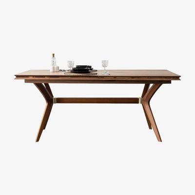 Vivense Pergamon Extendable Dining Table, Walnut