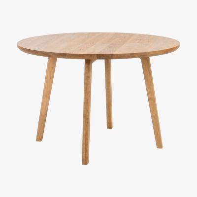 Vivense Rhythm Circle 2-4 Seat Solid Dining Table, Light Wood