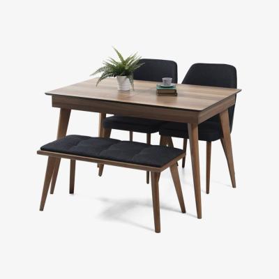 Vivense Oslo 4 - 6 Seat Extendable Dining Table, Dark Wood