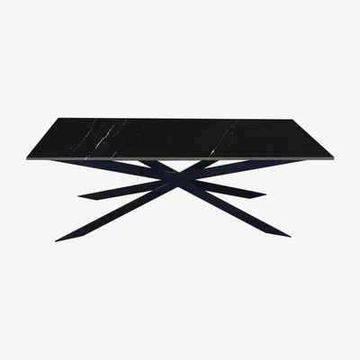 Vivense Mitra 6-8 Seat Marble Fixed Dining Table