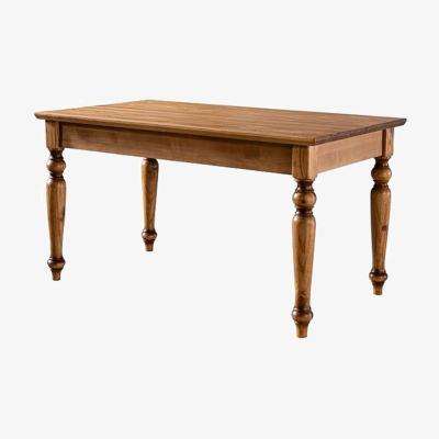 Vivense Jardin Fixed Dining Table, 80 x 140 cm, Dark Wood