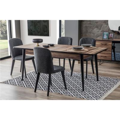 Vivense Sobo Extendable Dining Table, 90 x 160 cm, Dark Wood