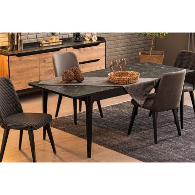 Vivense Eidos 6 Seat Fixed Dining Table, Black