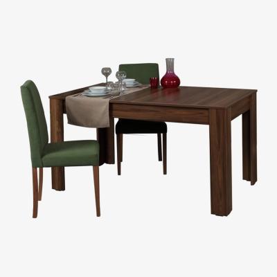 Vivense Bois 4-6 Seat Extendable Dining Table, Dark Wood