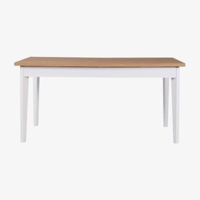 Vivense Lorin 4-6 Seat Fixed Dining Table, Light Wood & White