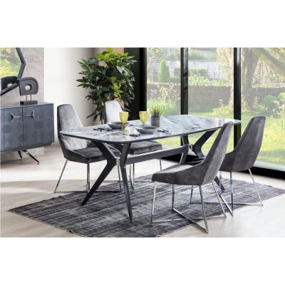 Vivense Initial Fixed Dining Table, Grey