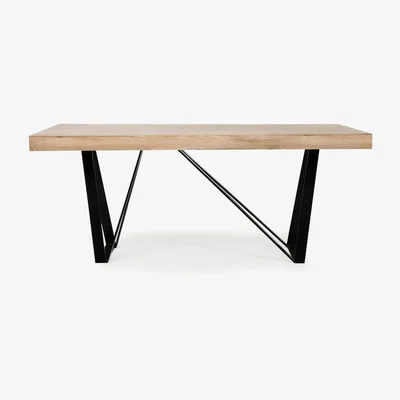 Vivense Trinity Fixed Dining Table, 90 x 180 cm, Light Wood