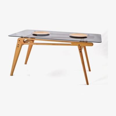 Vivense Palace Fixed Dining Table, 80 x 160 cm, Walnut