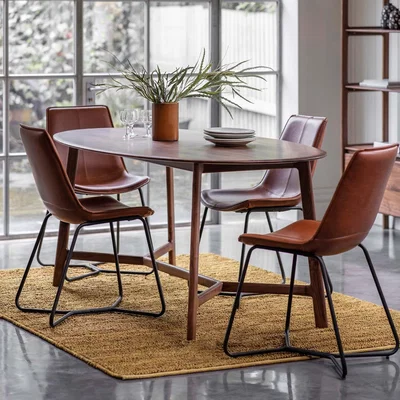 Woods Furniture Madison Oval Dining Table in Walnut