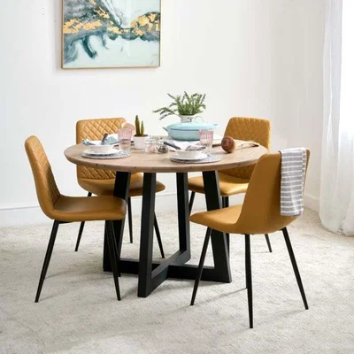 Woods Furniture Reclaimed Wood Round Dining Table 120cm