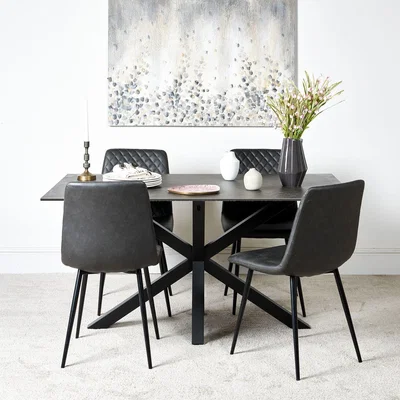 Woods Furniture Eastcote Ceramic Dining Table 150cm - Black