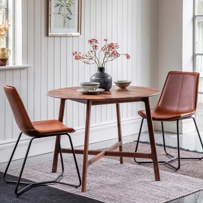 Woods Furniture Madison Round Dining Table in Walnut
