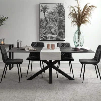 Woods Furniture Eastcote Ceramic Dining Table 200cm - Black