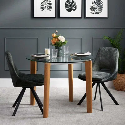 Woods Furniture Lutina Small Round Glass Dining Table