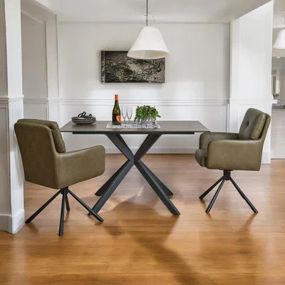 Woods Furniture Dante Ceramic Dining Table 135cm - Dark Grey