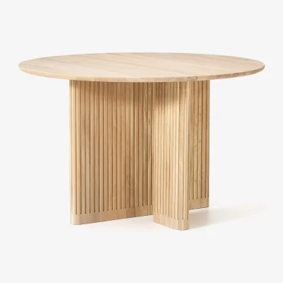 Westwing Round Oak Wood Dining Table Jolka, Ø 120 cm
