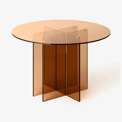Westwing Round Glass Dining Table Anouk, Various Sizes