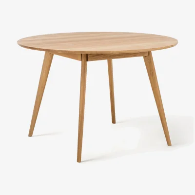Westwing Round Oak Wood Dining Table Yumi, Ø 115 cm