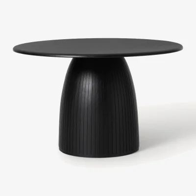 Westwing Round Dining Table Nelly with Groove Structure, in various sizes