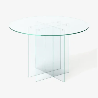 Westwing Round Glass Dining Table Anouk, Various Sizes