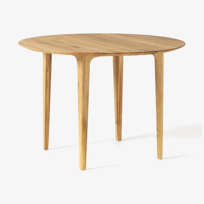 Westwing Round Oak Wood Dining Table Archie, in various sizes