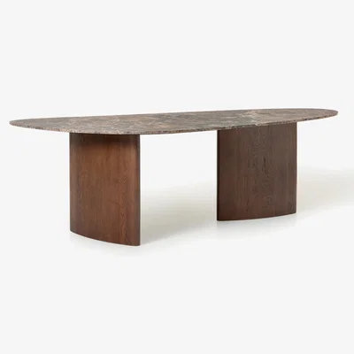 Westwing Organic Shaped Dining Table Meadow with Marble Top, in various sizes