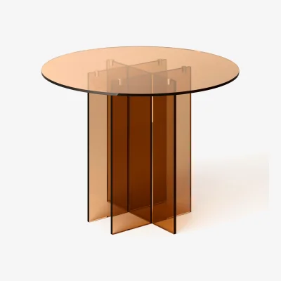 Westwing Round Glass Dining Table Anouk, Various Sizes