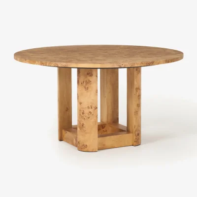 Westwing Round Wooden Dining Table Edward, in various sizes