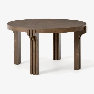 Westwing Round Oak Wood Dining Table Nolan, in various sizes