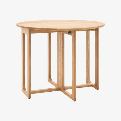Westwing Round Folding Dining Table Craft, Ø 100 cm