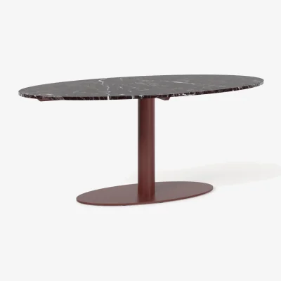 Westwing Oval Marble Dining Table Miley, 180 x 90 cm