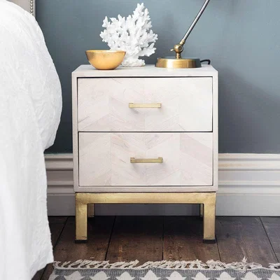 Atkin & Thyme Chevron Bedside Drawers 