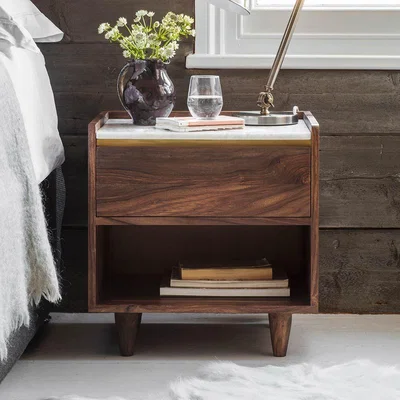 Atkin & Thyme Deco Marble Bedside Table