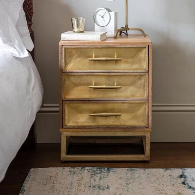Atkin & Thyme Pascali Brass Bedside Drawers 