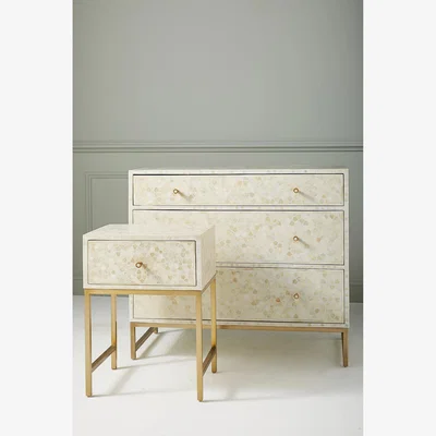 Anthropologie Star Inlay Bedside Table