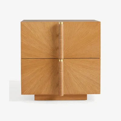 Anthropologie Hugo Oak Bedside Table
