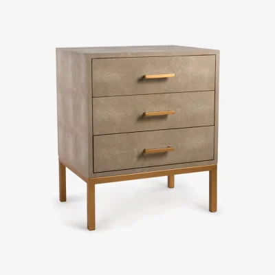 Andrew Martin Jasper Bedside Table Cream, Side Chest, Cream - Andrew Martin