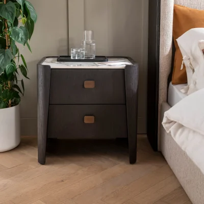 Arighi Bianchi Adara 2 Drawer Bedside Table