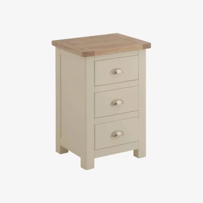 Arighi Bianchi Florence 3 Drawer Bedside Table, Grey