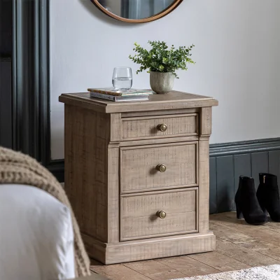 Arighi Bianchi Cheviot 3 Drawer Bedside Table