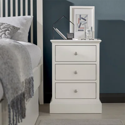 Arighi Bianchi Ashburnham White 3 Drawer Nightstand